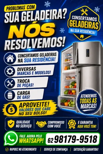 Consertamos Geladeiras na sua residência com total garantia