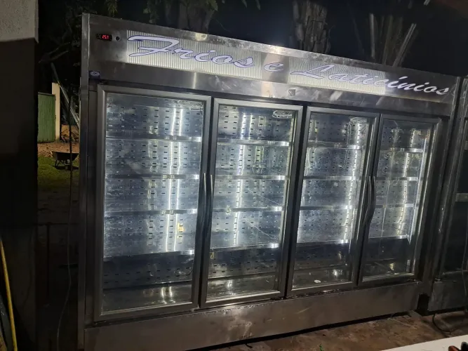 balcão refrigerado inox laticinios e bebidas