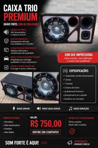 Vendo caixa trio