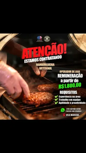 CONTRATAÇÃO URGENTE - HAMBURGUERIA ?