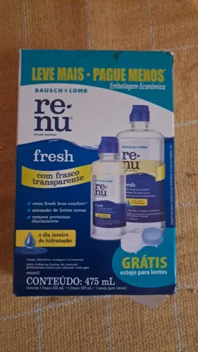 Kit Renu Fresh Solução Multiuso da Bausch + Lomb (475 mL total) Val: 2027 - AJ 204