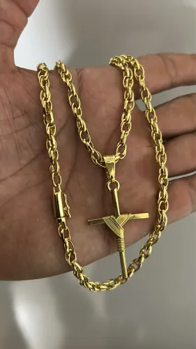 Cordão banhado a ouro 18k 