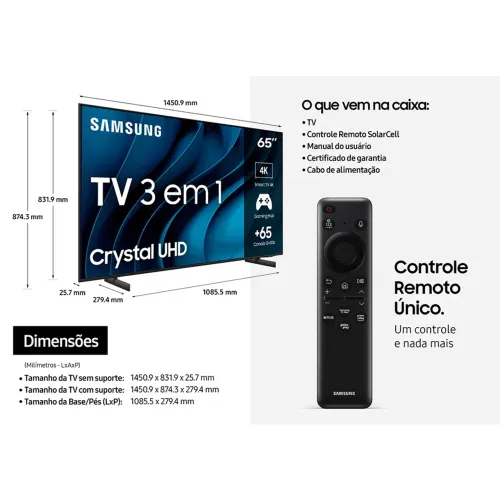 TV SAMSUNG 65 POLEGADAS