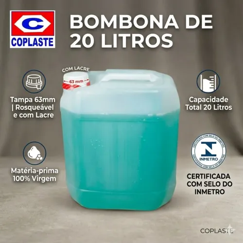 Bombona Galão 20L Virgem Certificada Inmetro Lj.Física