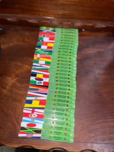 Palitos colecionáveis da Kibon (Stickibon) lançados na Copa do Mundo de 1998