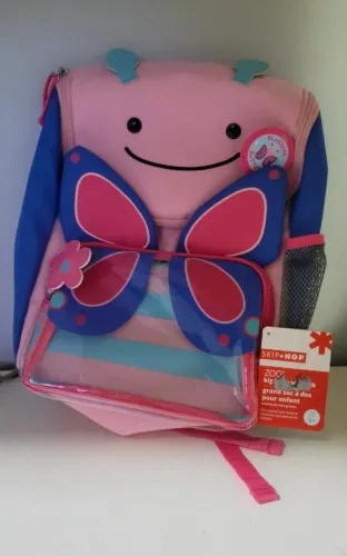 Mochila Escolar Grande Skip Hop Zoo Borboleta Lilás. Original.
