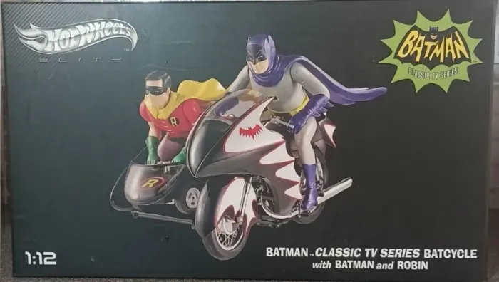 Batman Classic TV Series Batcycle - Hot Wheels Elite - 1:12