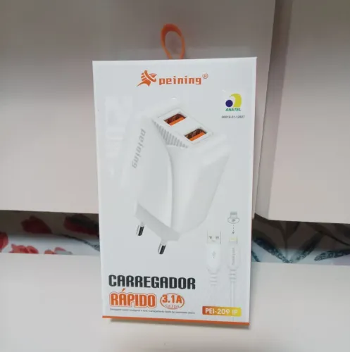 Carregador rápido peining 2 usb pei 209 ip