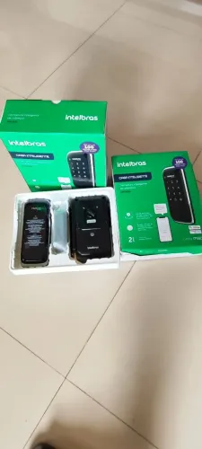 ## Casa Inteligente Fechadura Eletrica de Sobrepor de fácil Instalação Senha e App##