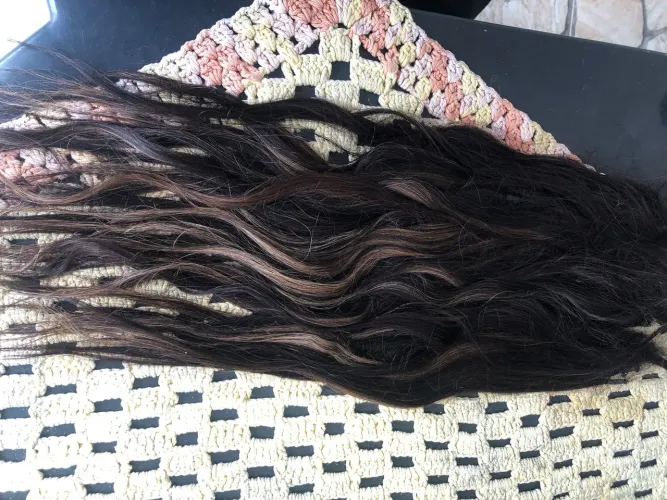 Cabelo humano morena iluminada Anita