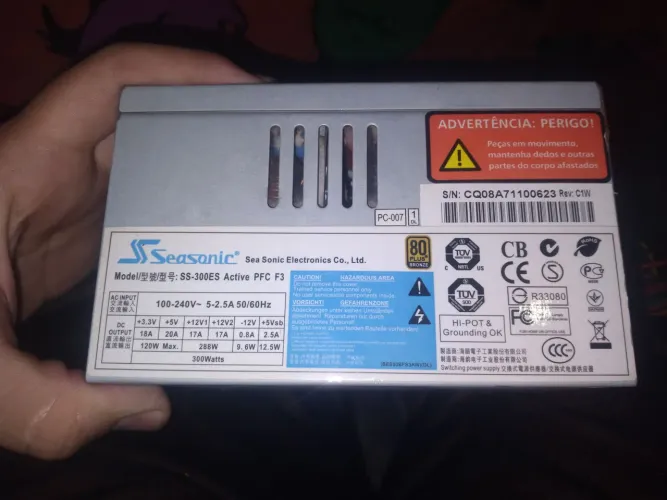 Fonte atx seasonic 300w,80 plus bronze,pfc ativo,4 meses de uso(aceito propostas)