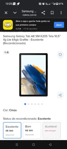 Vendo tablet Samsung Galaxy a8