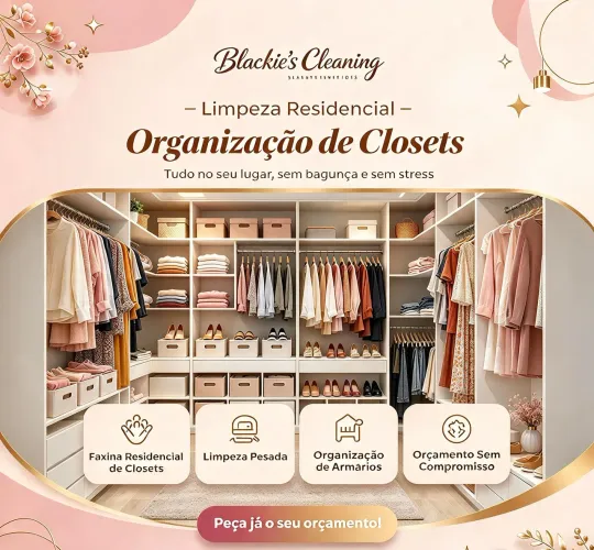 Blackie's Cleaning | Limpeza residencial e organização - Atendimento por diária