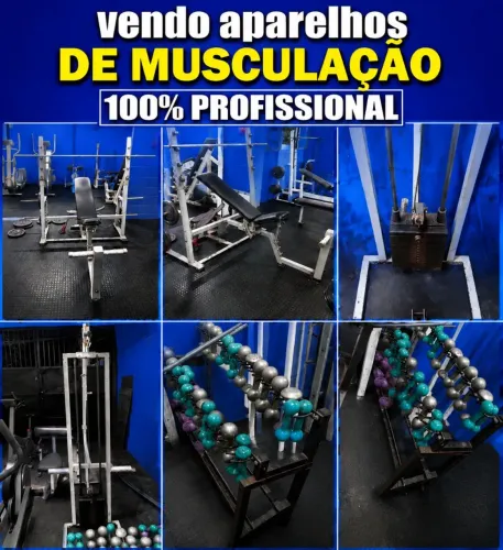 Aparelhos musculação supino inclinado suporte de halteres puxada costas
