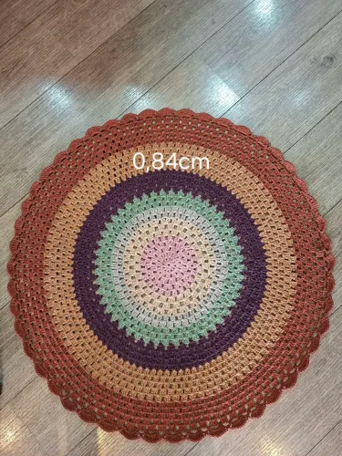 Tapete de crochê redondo 