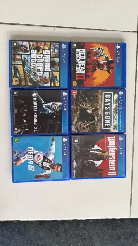 Lote 6 Jogos PS4 Originais - Red Dead 2, GTA V, Days Gone + Outros