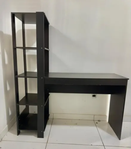 Escrivaninha Mesa De Estudo Office 120cm Com Prateleira