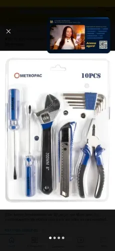 Kit Ferramentas Metropac 10pcs