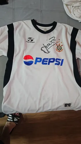 Camiseta Corinthians (jogador) 2002 - AUTOGRAFADA LUIZÃO