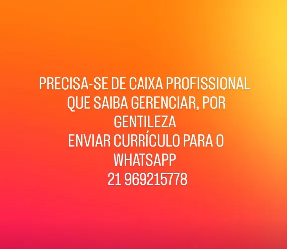 VAGA DE EMPREGO