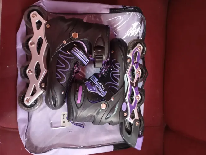 Patins feminino roxo, novo 34-36
