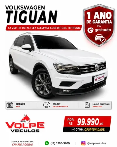 Volkswagen Tiguan Allspac Comf 250 TSI 1.4 Flex 2018