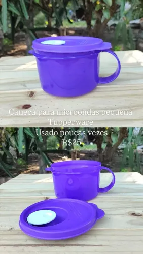 Tupperware - Caneca pequena para microondas 