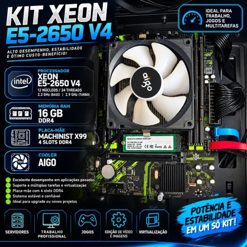 Kit Xeon 2650 v4 16gb Ddr4
