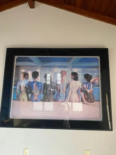 Quadro Maravilhoso Pink Floyd 2x2 metros! Em cubo 3D madeira e vidro!