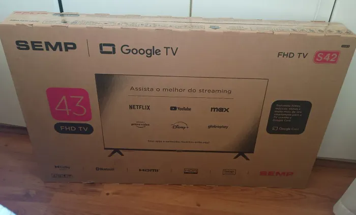 SMART TV 43 SEMP NA CAIXA LACRADA 