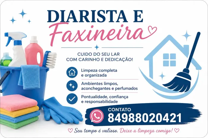 Diarista e faxineira 