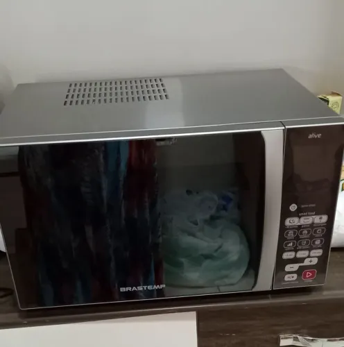 MICROONDAS BRASTEMP 38L ESPELHADO COM GRILL !!!