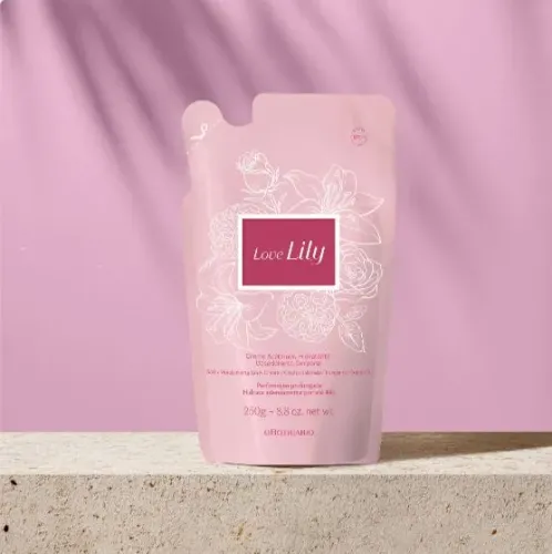 Lily creme acetinado hidratante love Lily refil 250g 