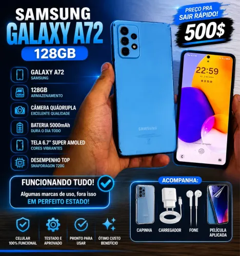 Samsung A72 - Azul