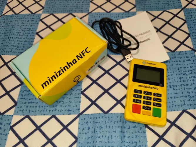 Maquina de vendas Minizinha NFC PagBank, sem cobrança de aluguel