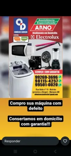 Compra e venda de máquinas de lavar roupas 