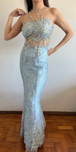 Vestido de Festa Azul PP
