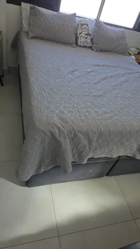 Cama Ortobom Linha Gold Queen (Bellona) + Box (baú)