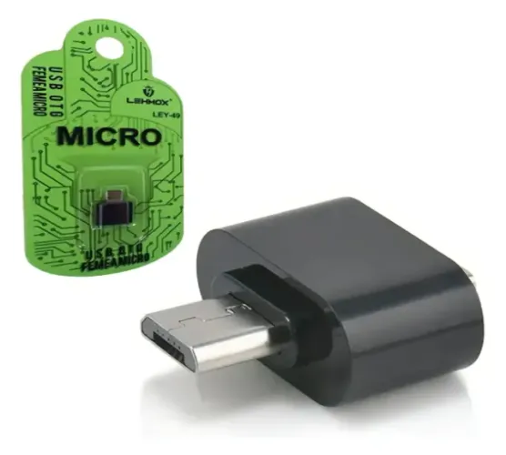 Adaptador USB OTG Fêmea para Micro USB V8 - Lehmox