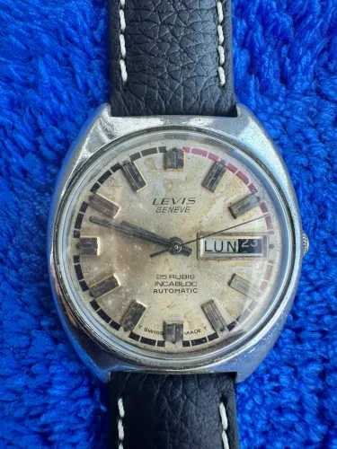 RELÓGIO LEVIS GENEVE- 25 RUBIS- INCABLOC- AUTOMATIC- VINTAGE  padrão Seiko
