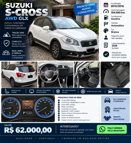 Suzuki SX4 S-cross Allgrip GLX 1.6 16V Aut. 2016