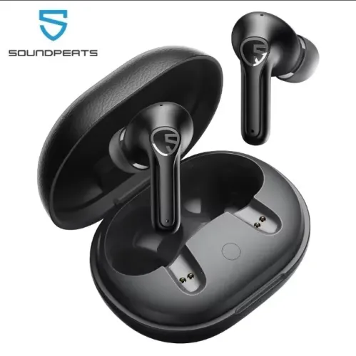 Fone Sem Fio SoundPeats T3 Pro ? ANC, Driver 12mm, BT 5.4, 28h, IPX4, Preto, Novo