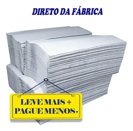 Papel toalha interfolha kit 4.000 folhas branco