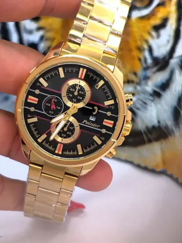 Relógio dourado masculino novo