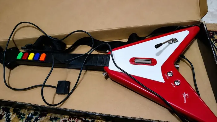 Guitarra Tecnoshow Guitar Controller Vermelha