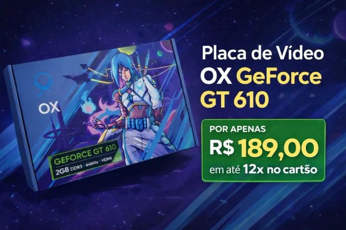 Placa de vídeo gt 610 2gb produto novo