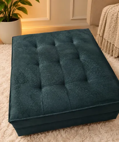 Puf grande decorativo em captone 80x90