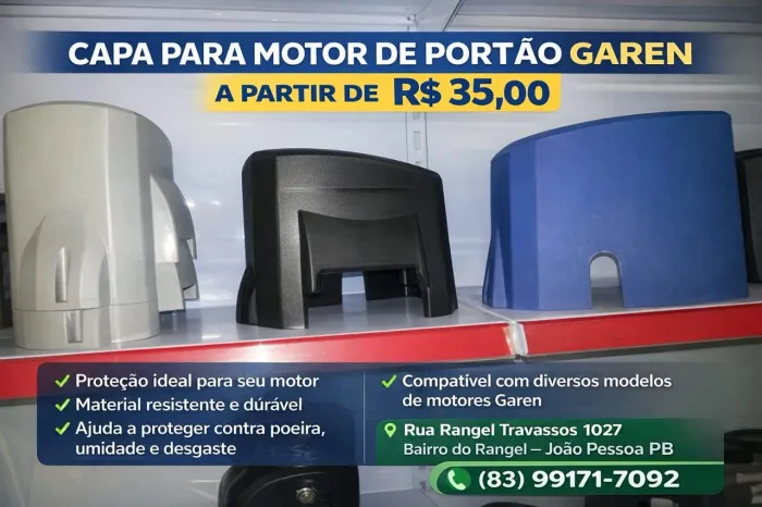 CAPA PARA MOTOR DE PORTÃO DE GARAGEM ORIGINAL GAREN KDZ