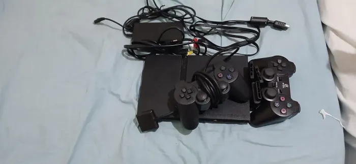 PlayStation 2 Slim Completo Na Caixa +  2 Controles