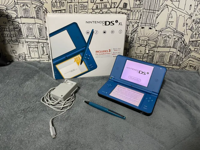 [RARIDADE] Nintendo DSi XL Azul Completo na Caixa Original